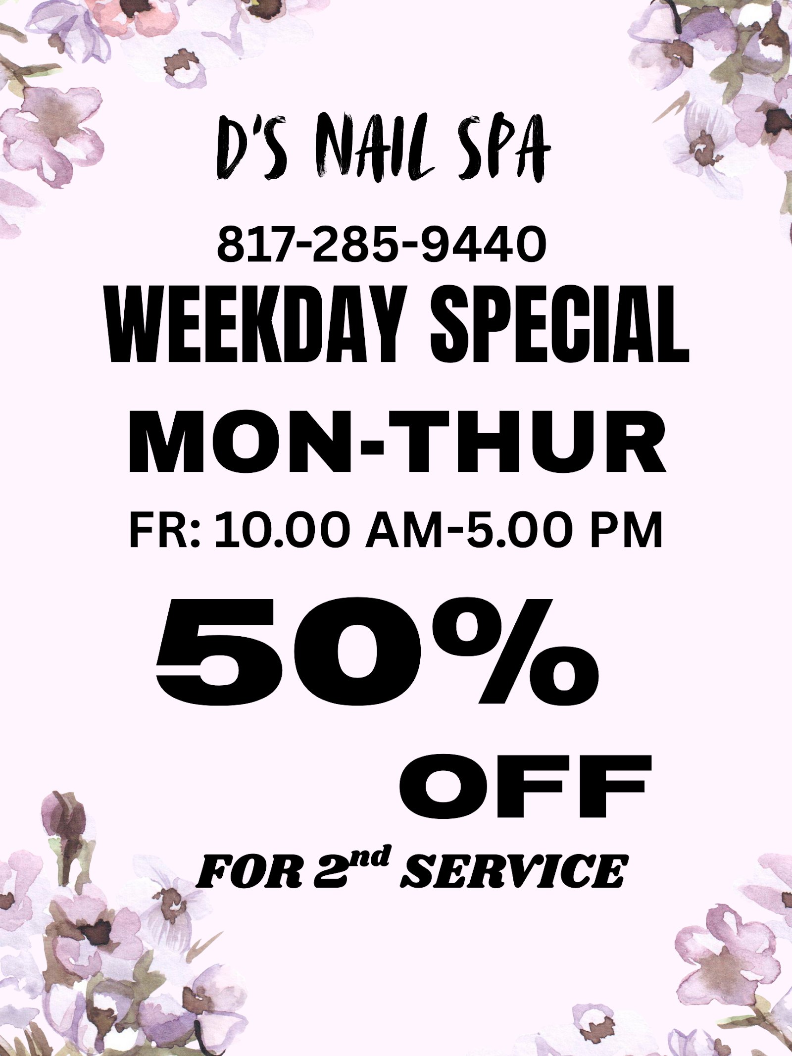 D's Nail Spa logo